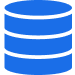 Frame 1597887370 Blue database icon (cylinder) representing a data storage resource
