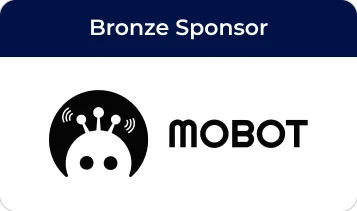 Bronze Sponsor badge featuring the MOBOT logo with a circular black robot-head icon on white background.
